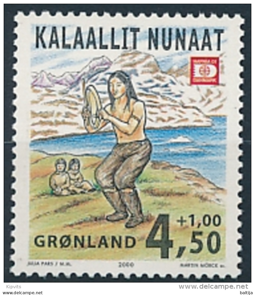 Mi 358 ** MNH Traditional Drum Dancer Anthropology Semi-postal HAFNIA 01 Intl. Philatelic Exhibition - Ungebraucht