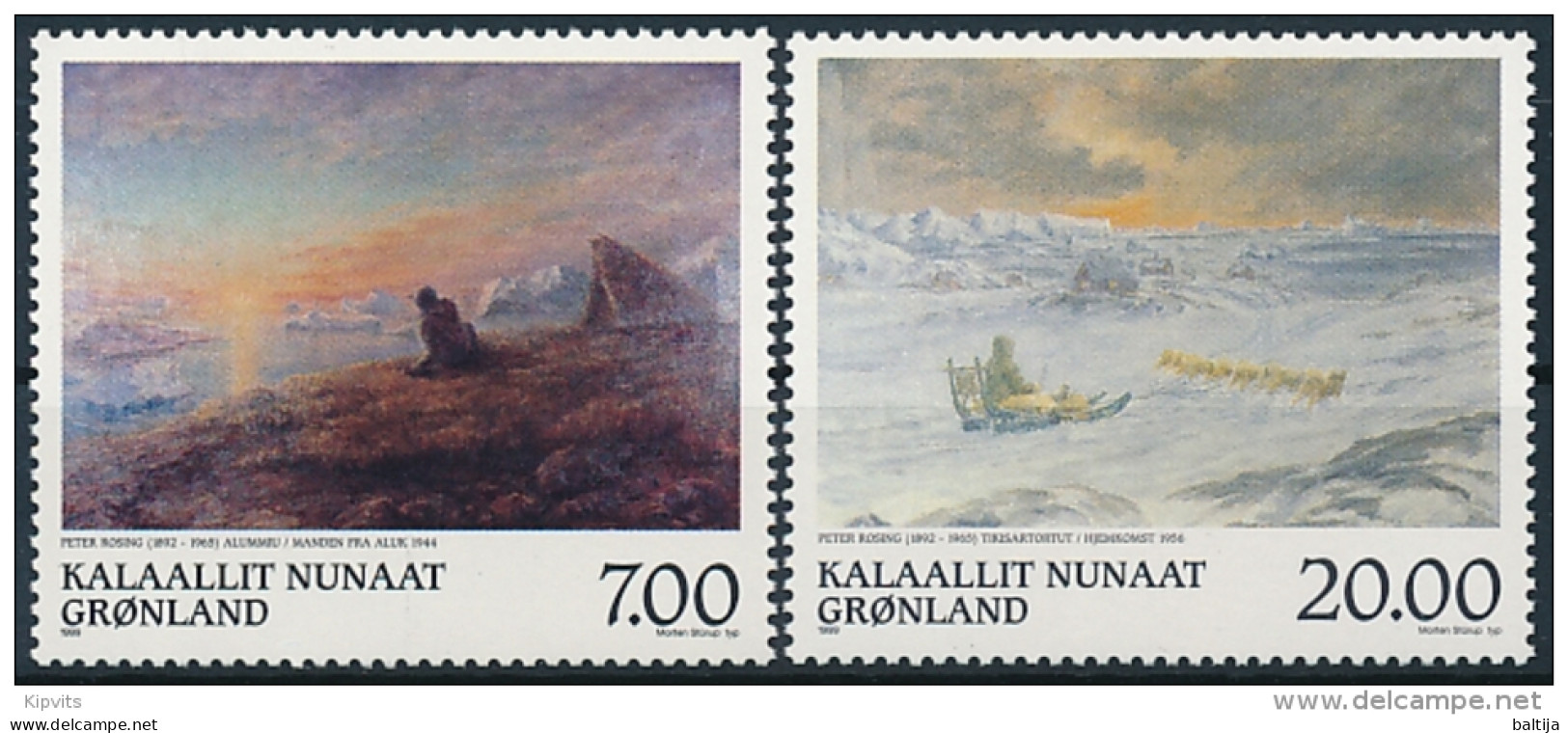 Mi 336-37 ** MNH Art Paintings Peter Rosing - Unused Stamps