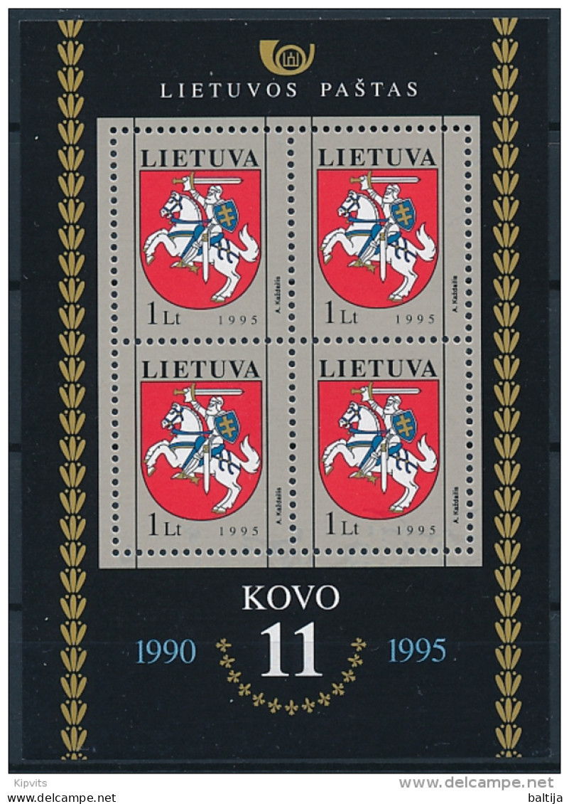 Mi Block 5 ** MNH / Restoration Of Independence 5th Anniversary - Litouwen