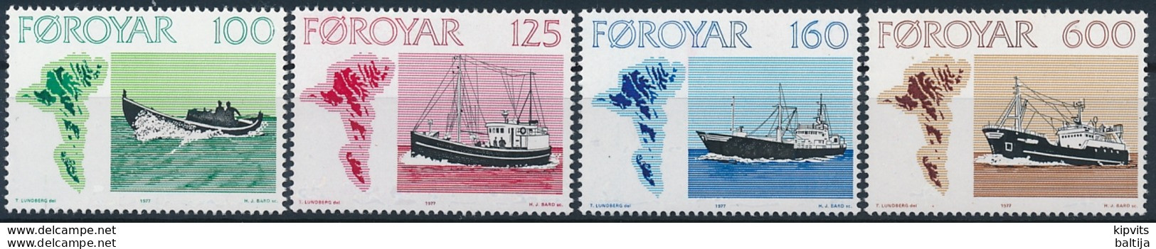 Mi 24-25 ** MNH Fishery Fishing Industry Ships Boat Trawler - Faroe Islands