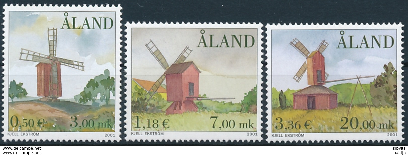 Mi 192-94 ** MNH Windmill Mill Sustainable Energy - Aland