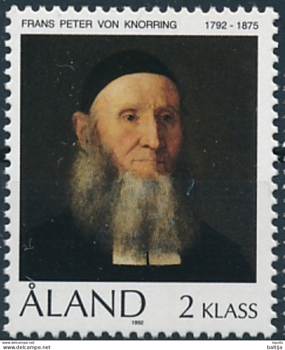 Mi 56 ** MNH Frans Peter Von Knorring 200th Birthday Painting Art Beard - Ålandinseln