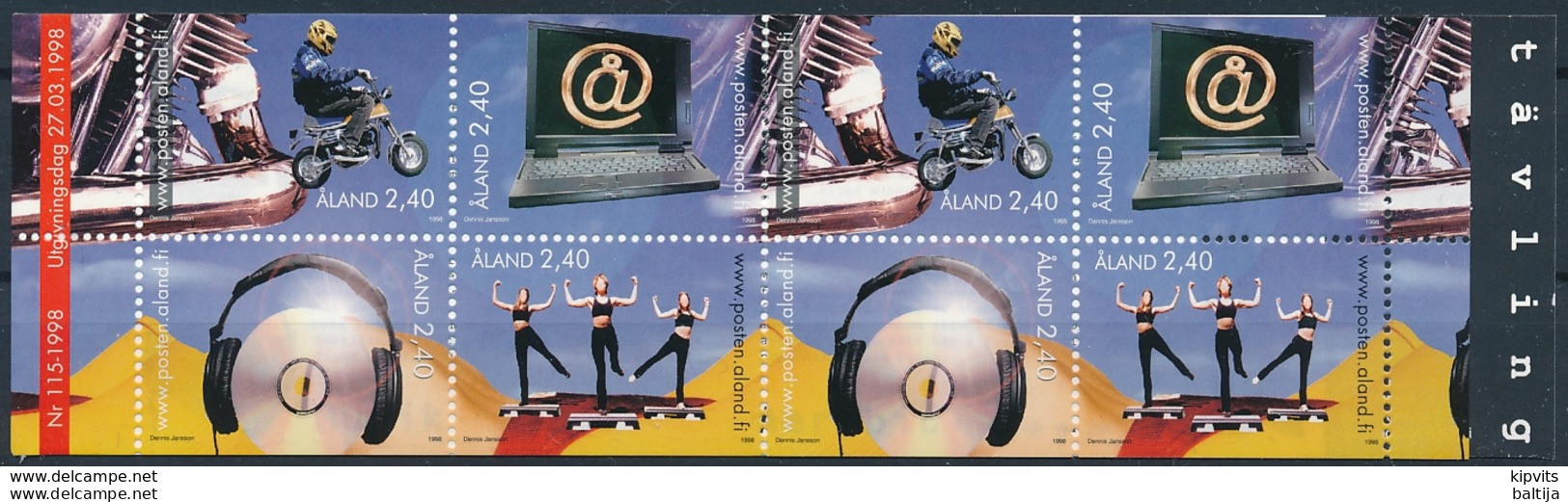 Mi MH 6 Booklet ** MNH Youth Activities Moped Internet Music Listening Aerobics - Ålandinseln