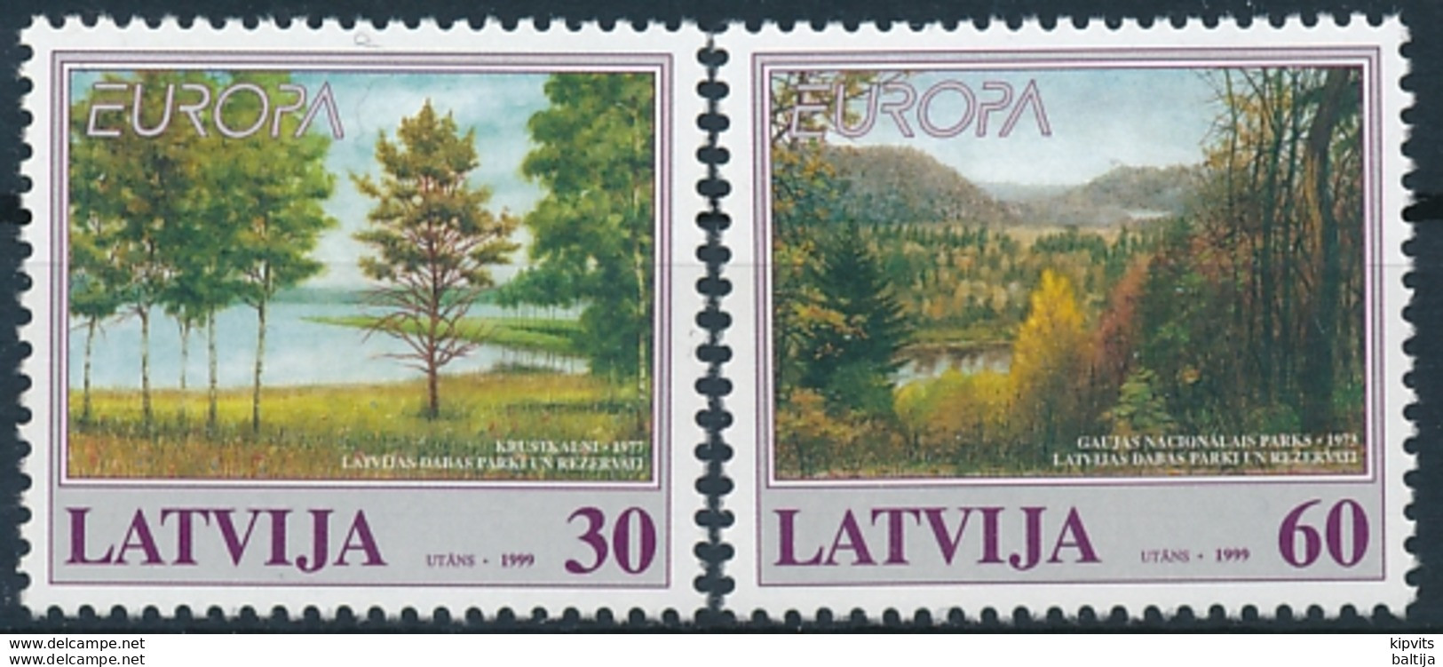 Mi 496-97 ** MNH CEPT Europa National Parks - Latvia Lettonie Lettland Letonia Letland - Latvia