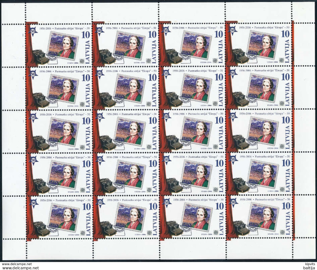 Latvia Mi 652-55 ** MNH Complete Set Of Sheets - Lettonie Lettland Letonia Letland - Briefmarken Auf Briefmarken