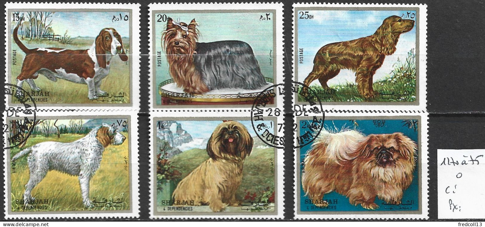 SHARJAH 1270 à 1275 Oblitérés Côte 1.50 € ( Catalogue MICHEL ) - Cani