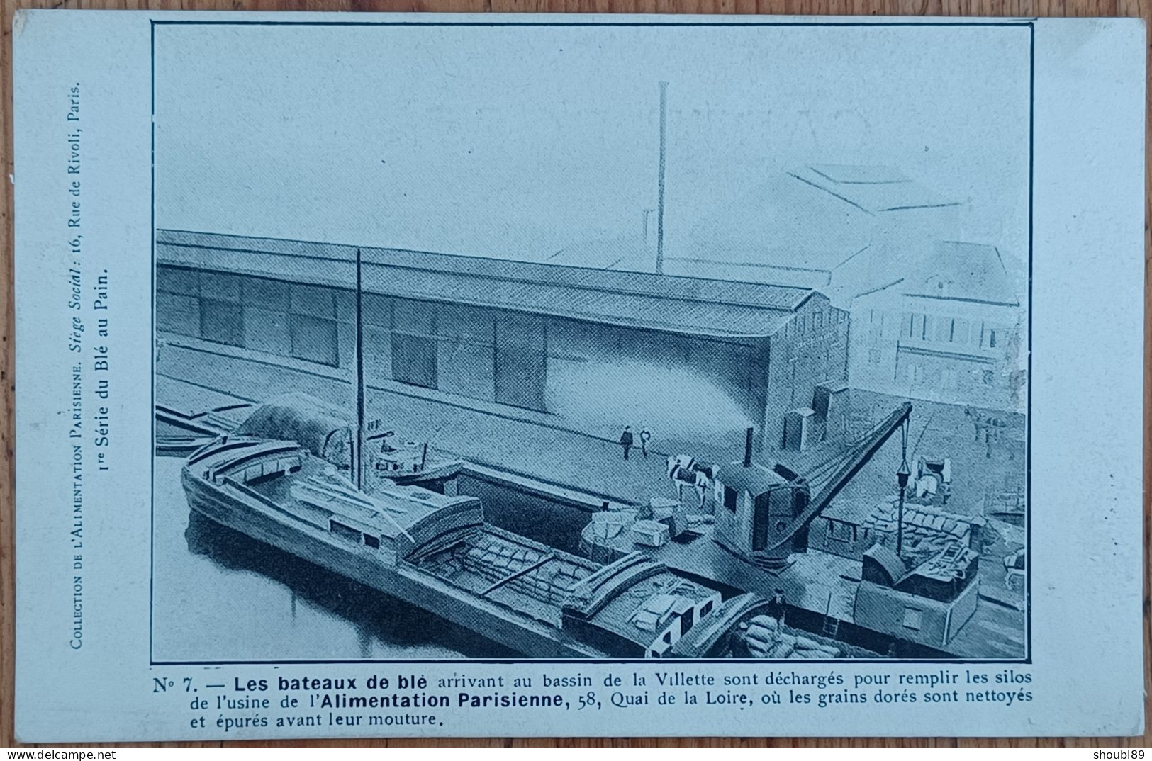 COLLECTION DE L'ALIMENTATION PARISIENNE 7 LES BATEAUX DE BLÉ - Andere & Zonder Classificatie