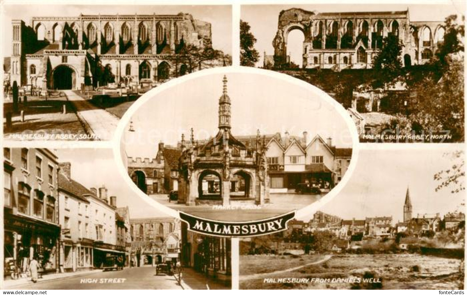 73781970 Malmesbury UK Abbey High Street Market Cross View From Daniels Well  - Sonstige & Ohne Zuordnung