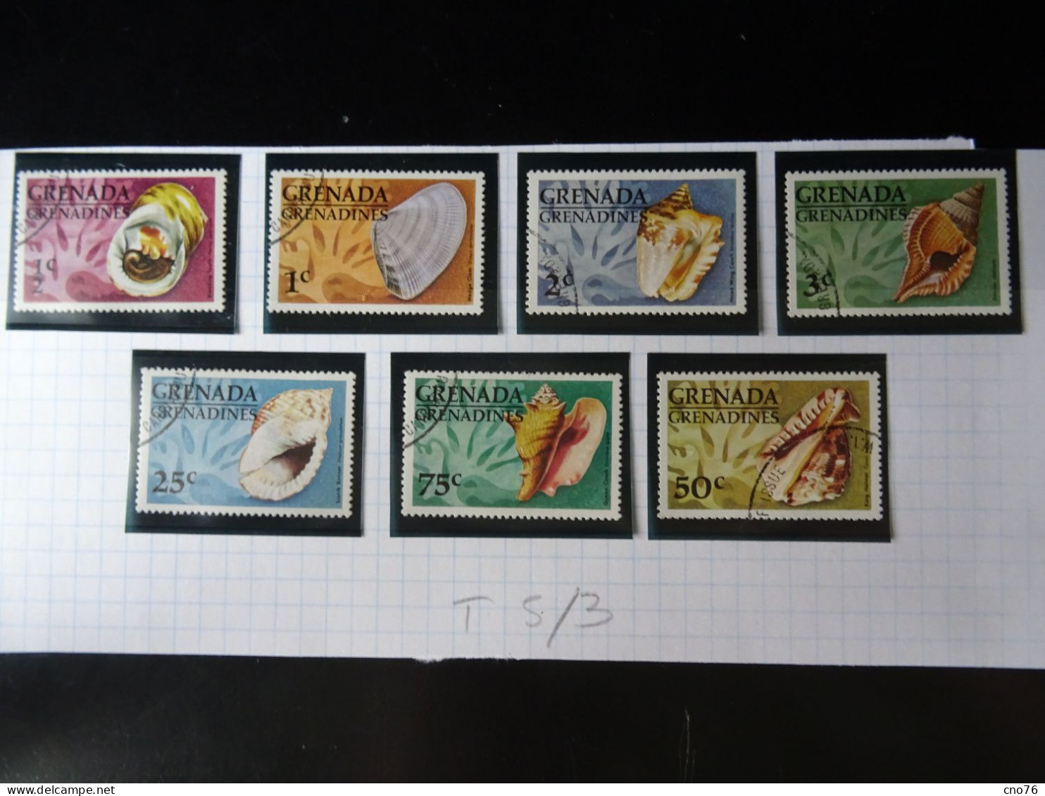 Grenada Coquillages Timbres Oblitérés Série De 7 Timbres - Unclassified