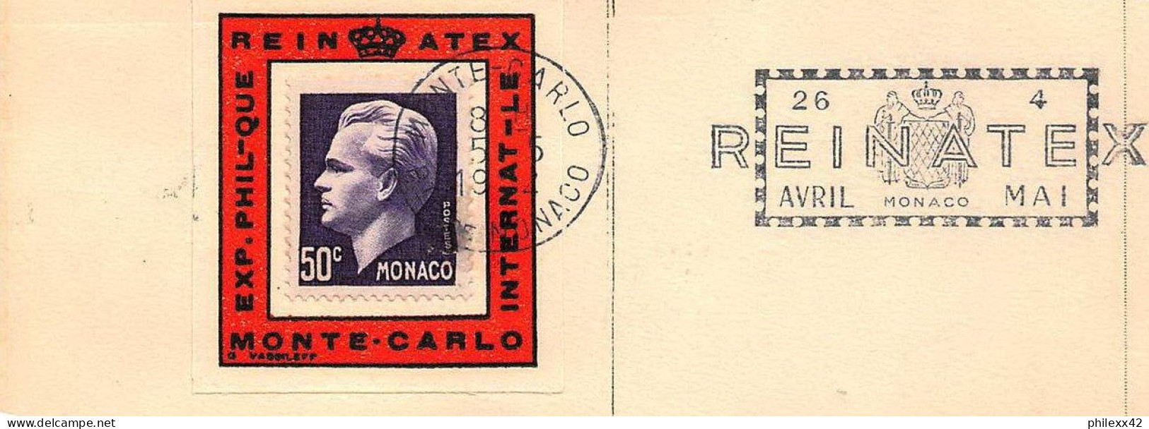 74926 (1) REINATEX 1952 joli lot collection vignette porte timbre stamp holder lettre cover Monaco france italia