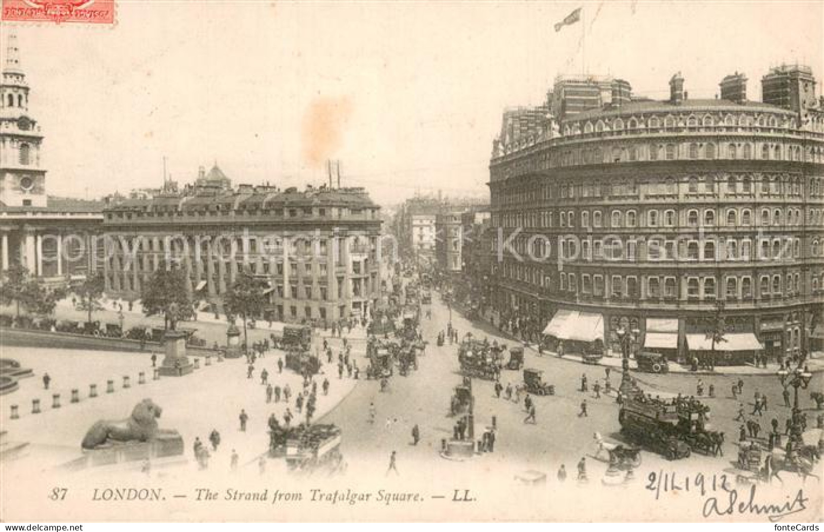 73781852 London__UK The Strand From Travalgar Square Traffic - Sonstige & Ohne Zuordnung