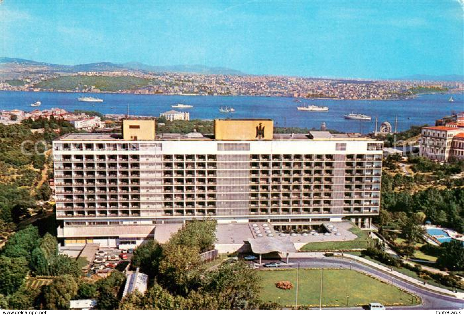 73769624 Istanbul Constantinopel TK The Hilton Hotel Fliegeraufnahme  - Turkey