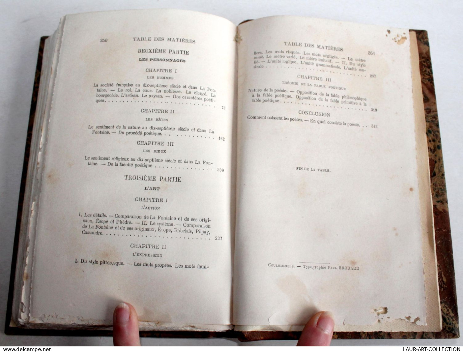 LA FONTAINE ET SES FABLES Par H. TAINE, 7e EDITION 1879 LIBRAIRIE HACHETTE & Cie, LIVRE ANCIEN XIXe SIECLE (2204.77) - 1801-1900