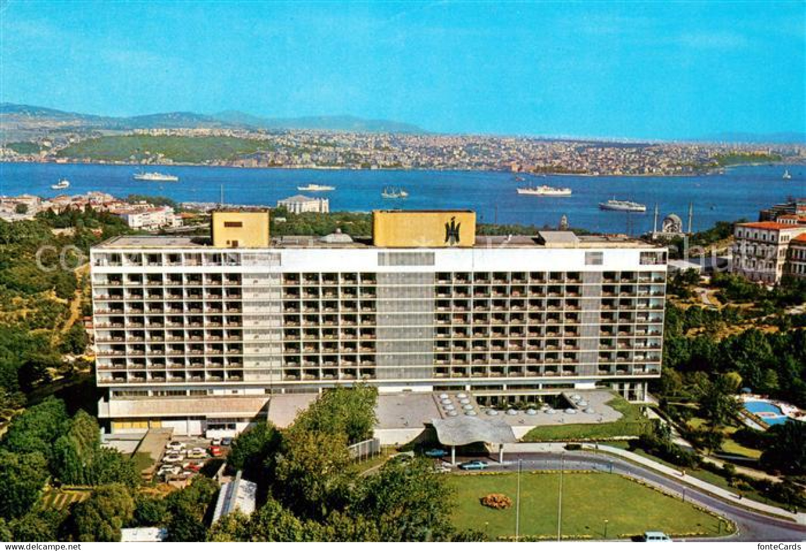 73769622 Istanbul Constantinopel TK The Hilton Hotel Fliegeraufnahme  - Turkey