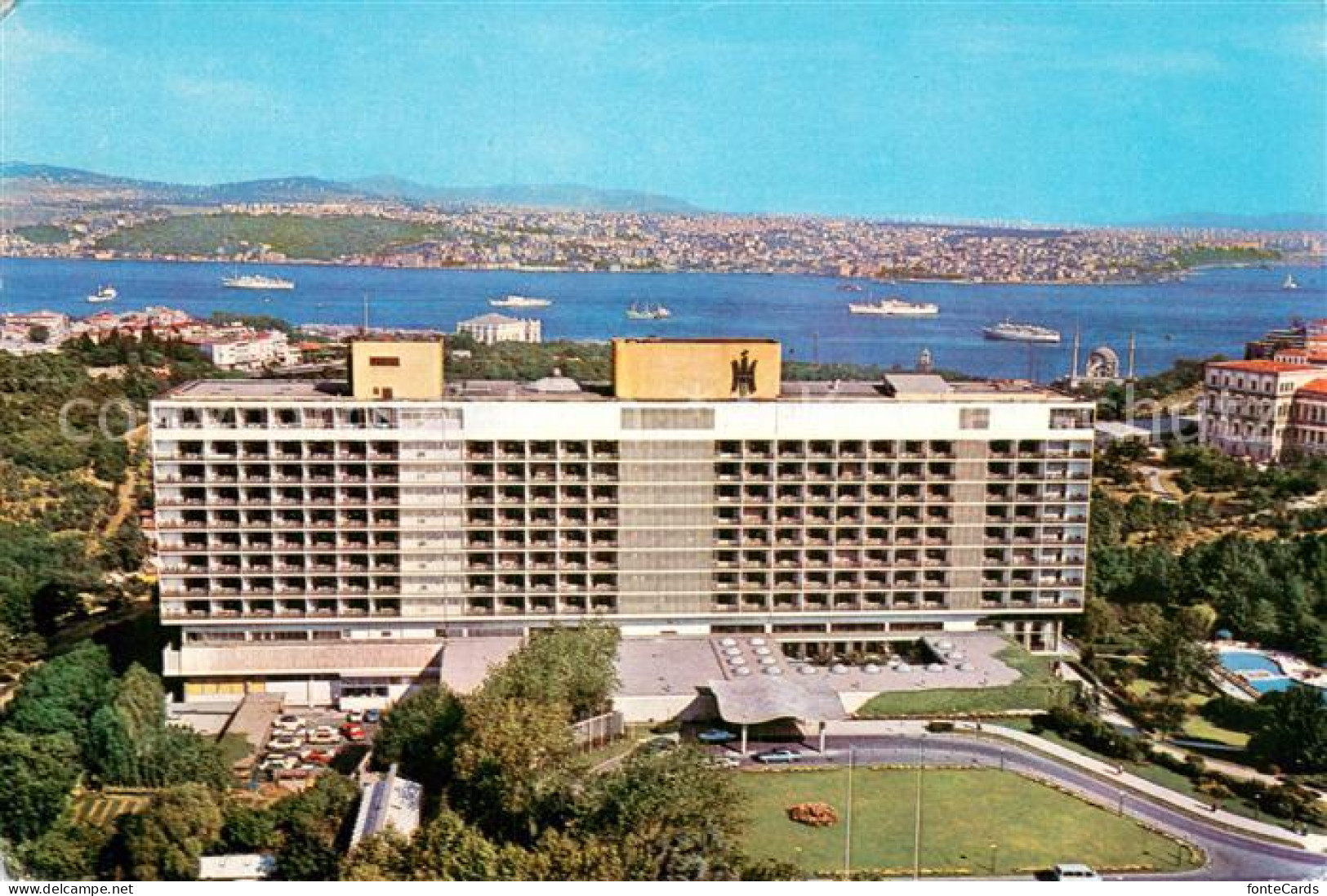 73769620 Istanbul Constantinopel TK The Hilton Hotel Fliegeraufnahme  - Turkey