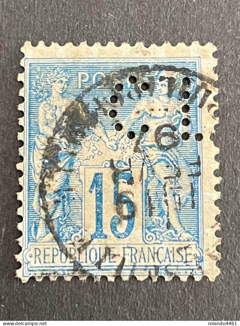 FRANCE C N° 90 Sage CL 197 Indice 3 Perforé Perforés Perfins Perfin ! - Andere & Zonder Classificatie