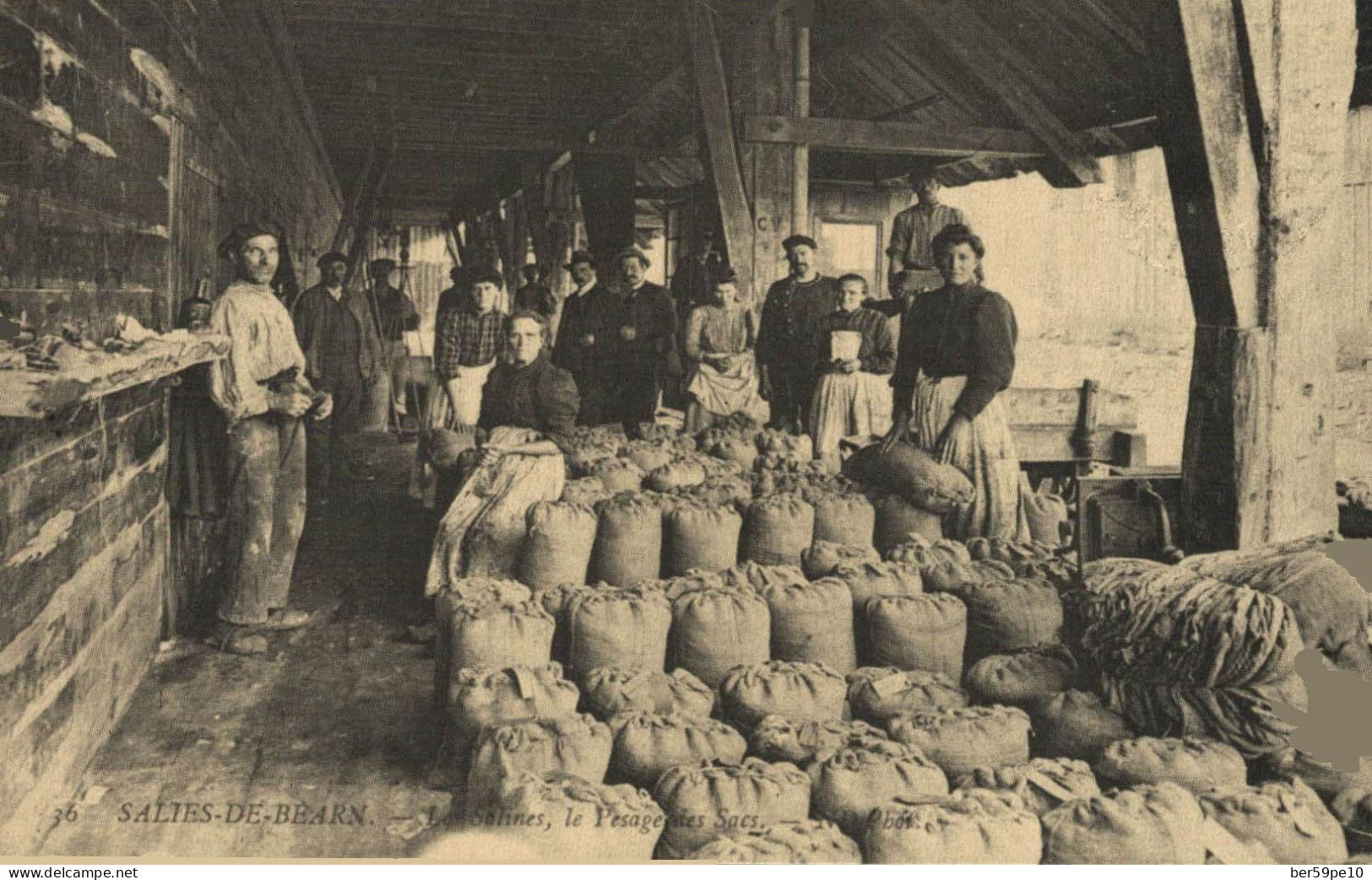 64 REPRO SALIES-DE-BEARN LES SALINES LE PESAGE DES SACS - Salies De Bearn