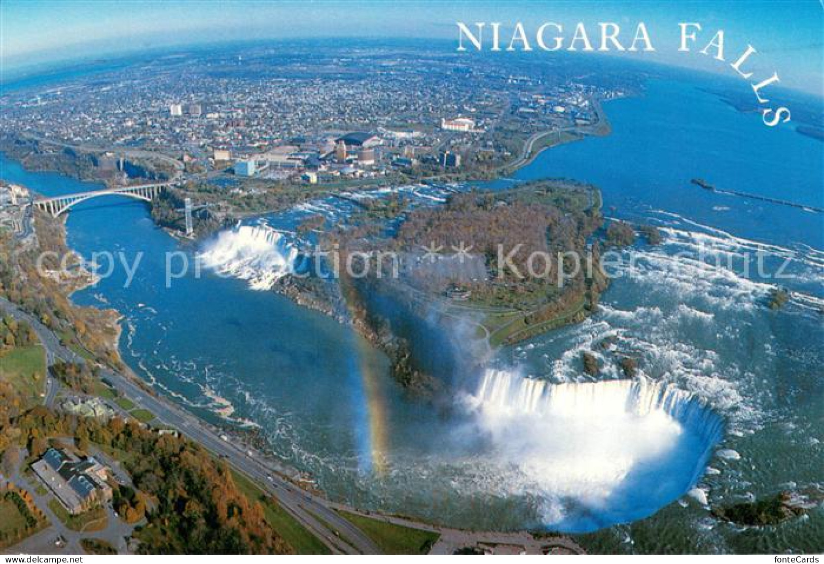 73746584 Niagara Falls Ontario Birds Eye View Of Canadian Horseshoe Falls Rainbo - Unclassified