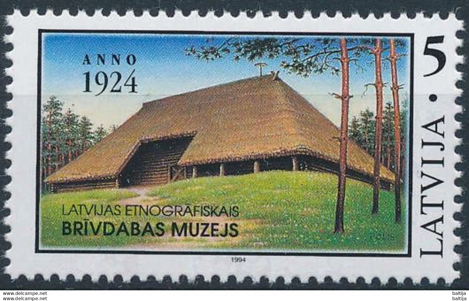 Mi 369 ** MNH / Ethnological Open-air Museum 70th Anniversary - Lettland