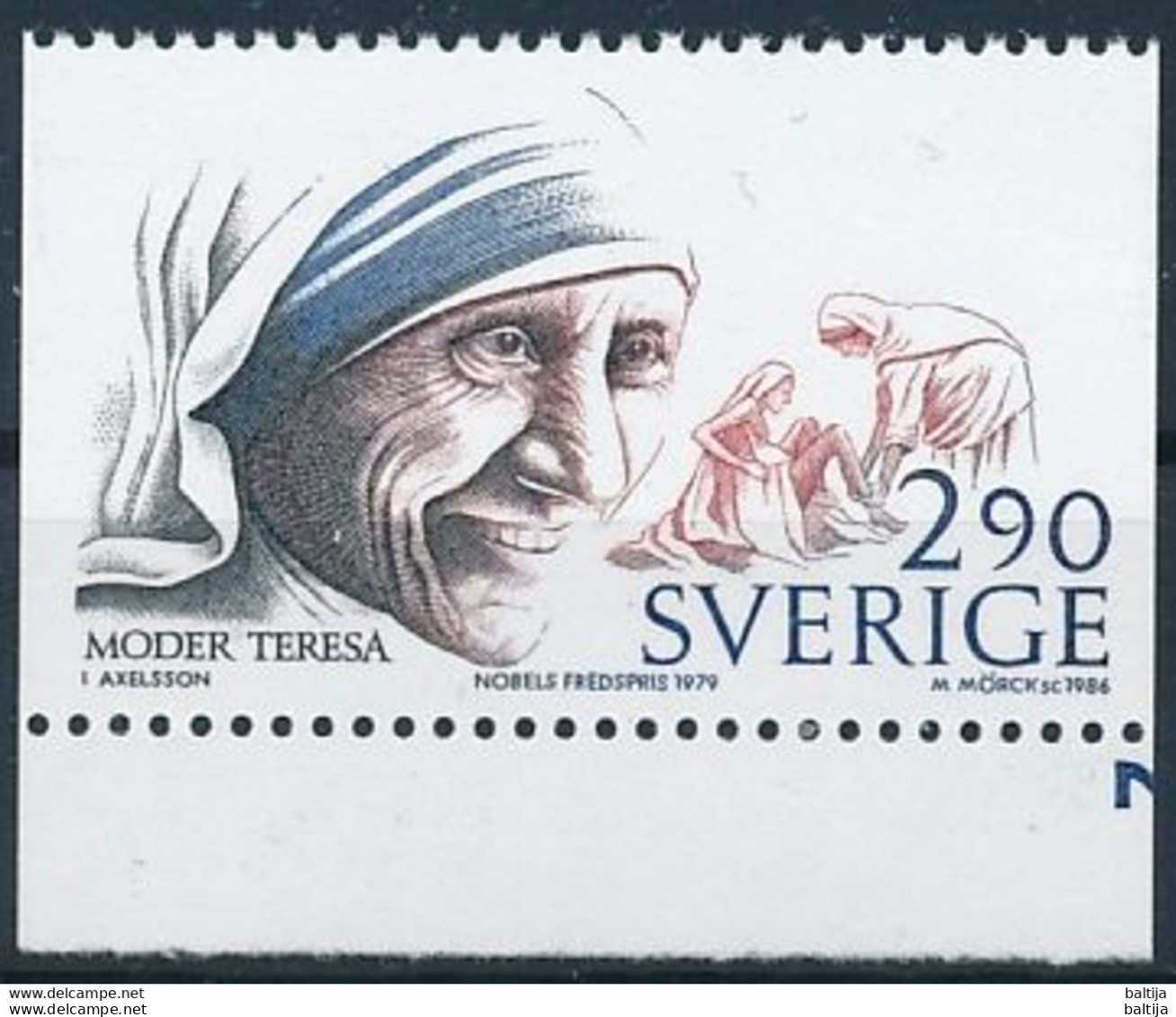 Mi 1417 MNH ** / Roman Catholic Saint, Missionary, Mother Teresa, Nobel Peace Prize Laureate 1979 - Nuovi