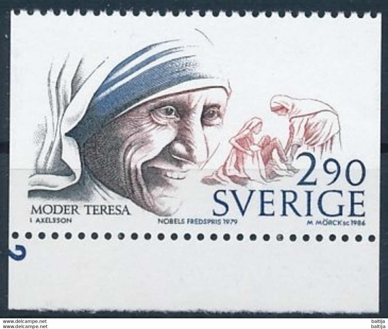 Mi 1417 MNH ** / Roman Catholic Saint, Missionary, Mother Teresa, Nobel Peace Prize Laureate 1979 - Neufs