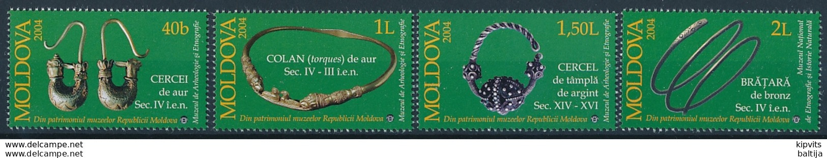 Mi 497-500 MNH ** / Archaeology - Gold Silver Jewellery - Moldova