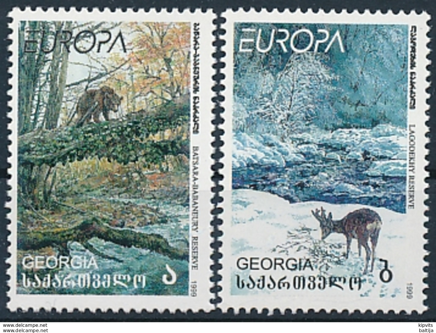 Mi 312-13 MNH ** NVI / CEPT Europa - Nature & National Parks - Georgien