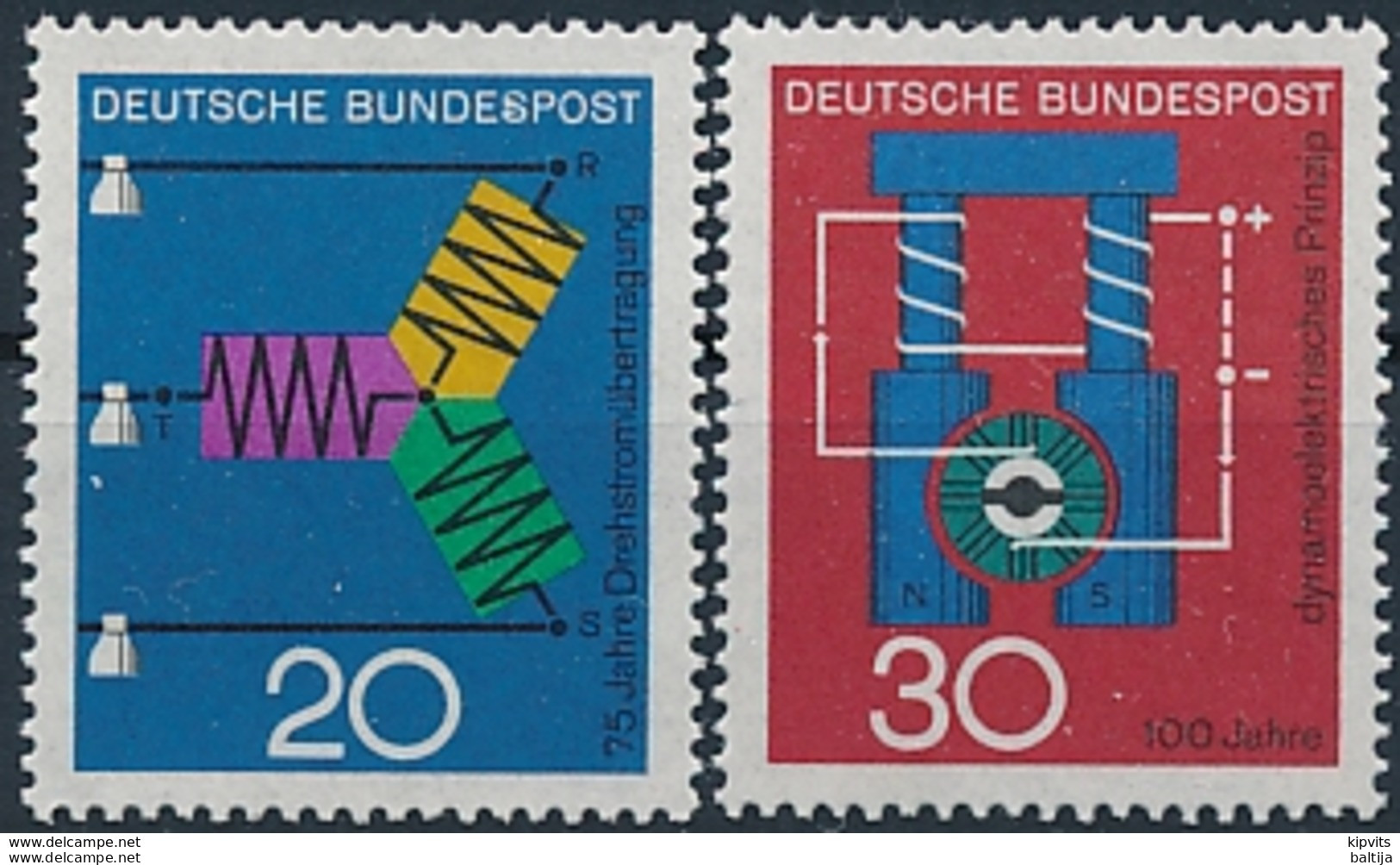 Mi 521-22 MNH ** / Electrical Engineering, Three-phase Electric Power, Dynamo, Generator, Siemens - Nuevos