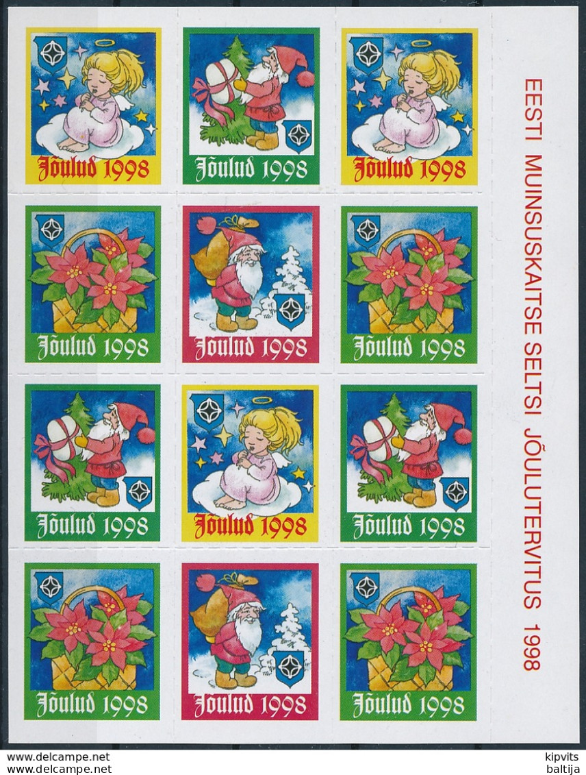 Christmas Seal Sheet 1998 MNH ** - Estonia