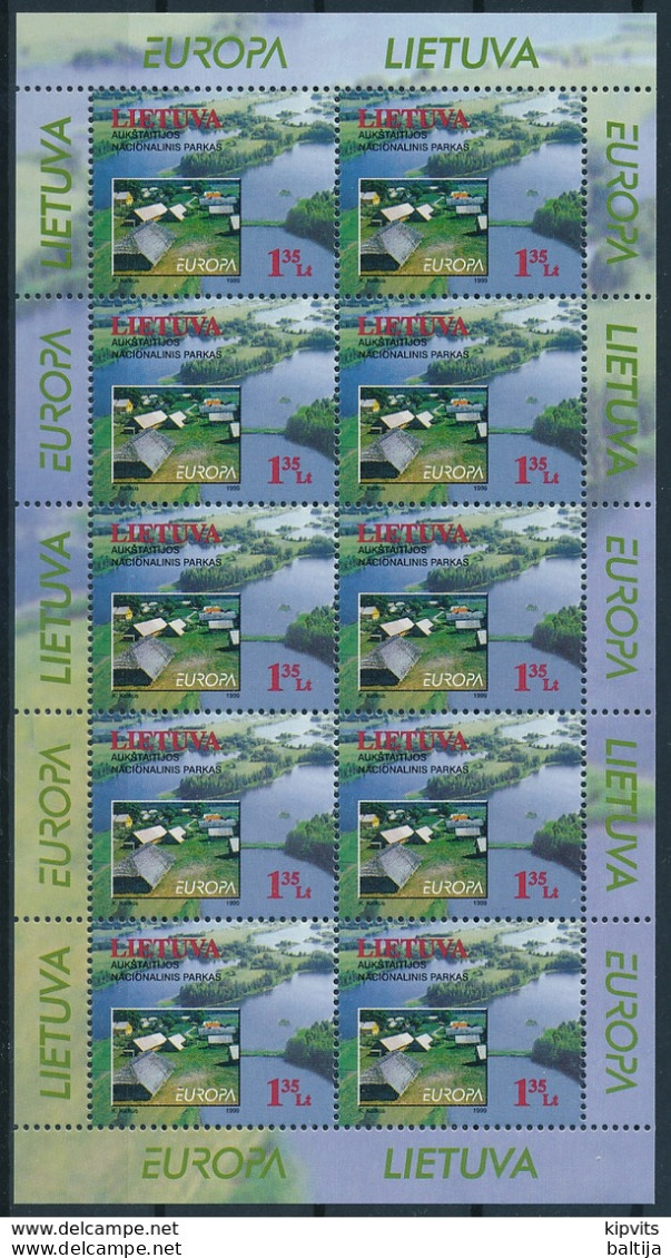 Mi 693 ** MNH Small Sheet Kleinbogen / CEPT Europa Nature & National Parks - Lituania