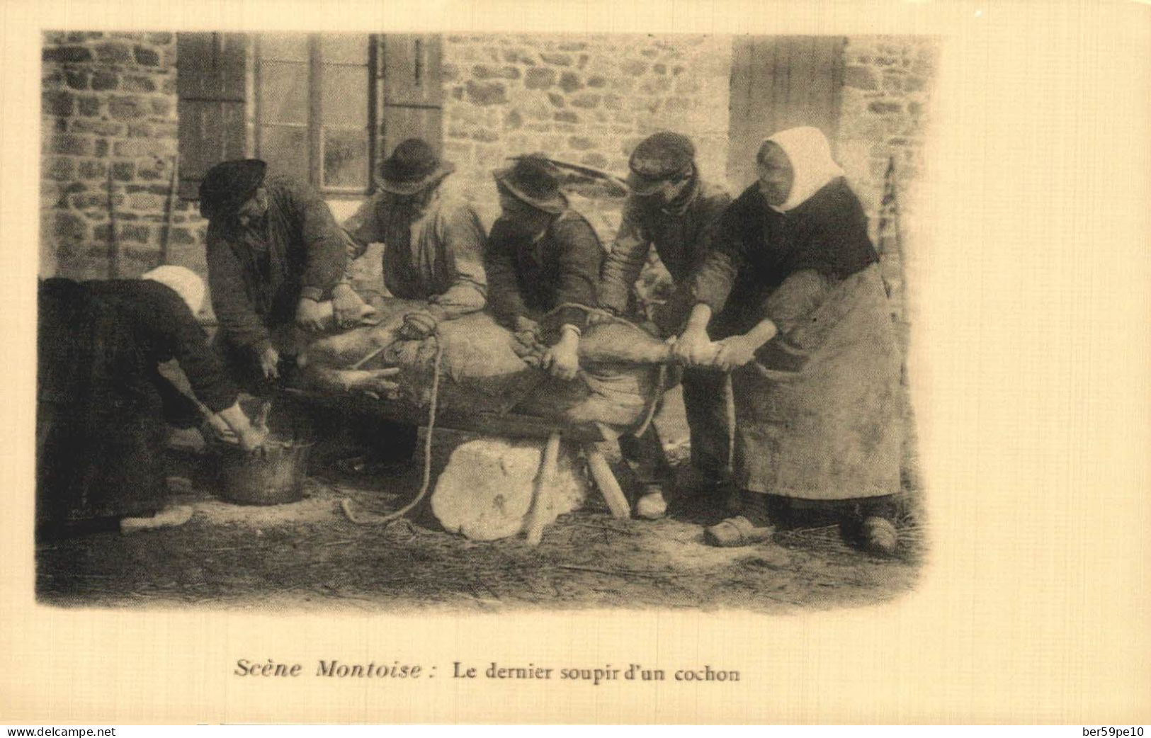 METIERS REPRO SCENE MONTOISE LE DERNIER SOUPIR D'UN COCHON - Bauern