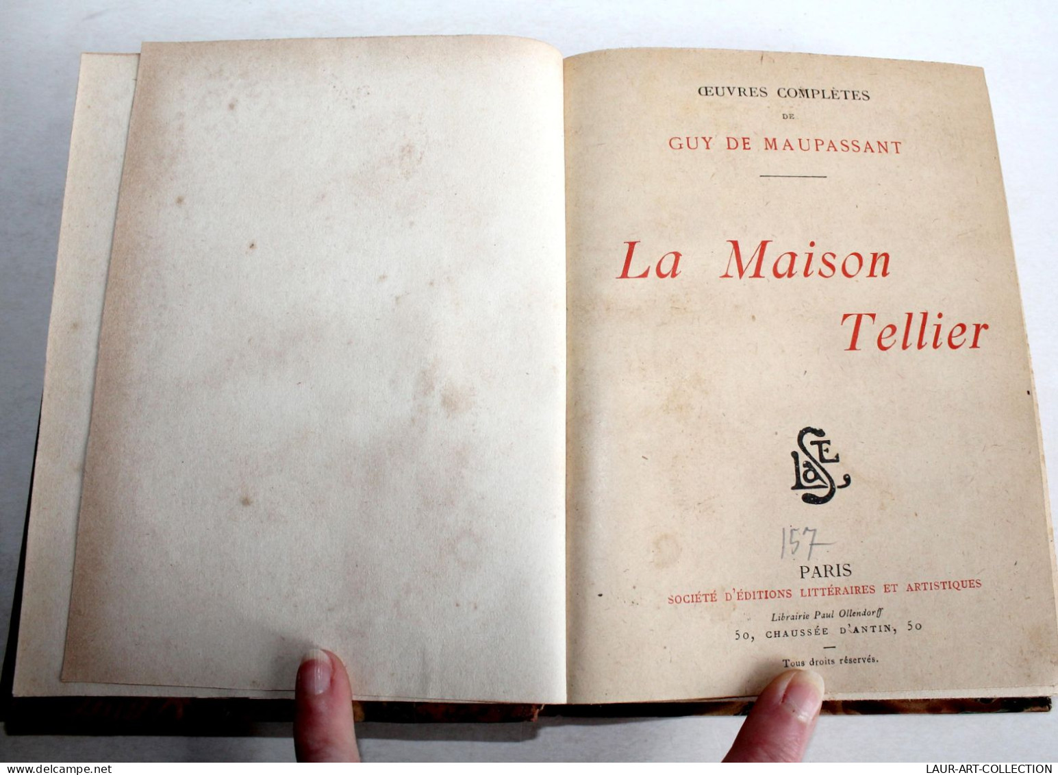 LA MAISON TELLIER De GUY DE MAUPASSANT DESSINS LELONG GRAVURE LEMOINE OLLENDORFF, LIVRE ANCIEN XXe SIECLE (2204.80) - 1901-1940