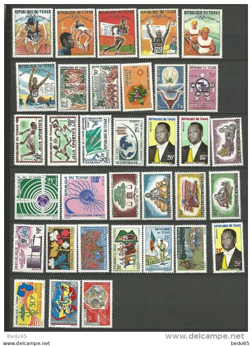 LOT DE 69 TIMBRES DU TCHAD   NEUF* TTB - Tchad (1960-...)