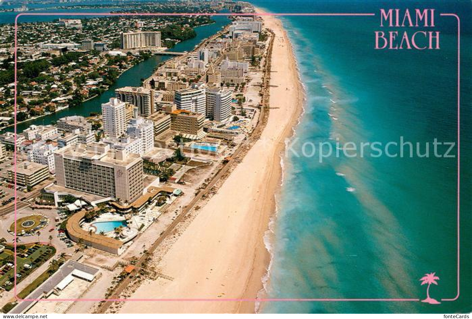 73745480 Miami_Beach Fliegeraufnahme Beaches And Boardwolk - Altri & Non Classificati