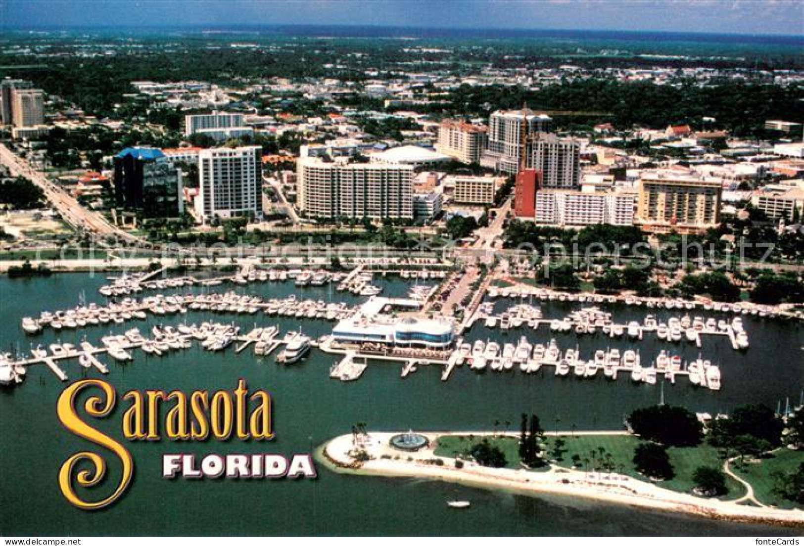 73745472 Sarasota_Florida Fliegeraufnahme Downtown Bayfront-Park And Marina - Sonstige & Ohne Zuordnung