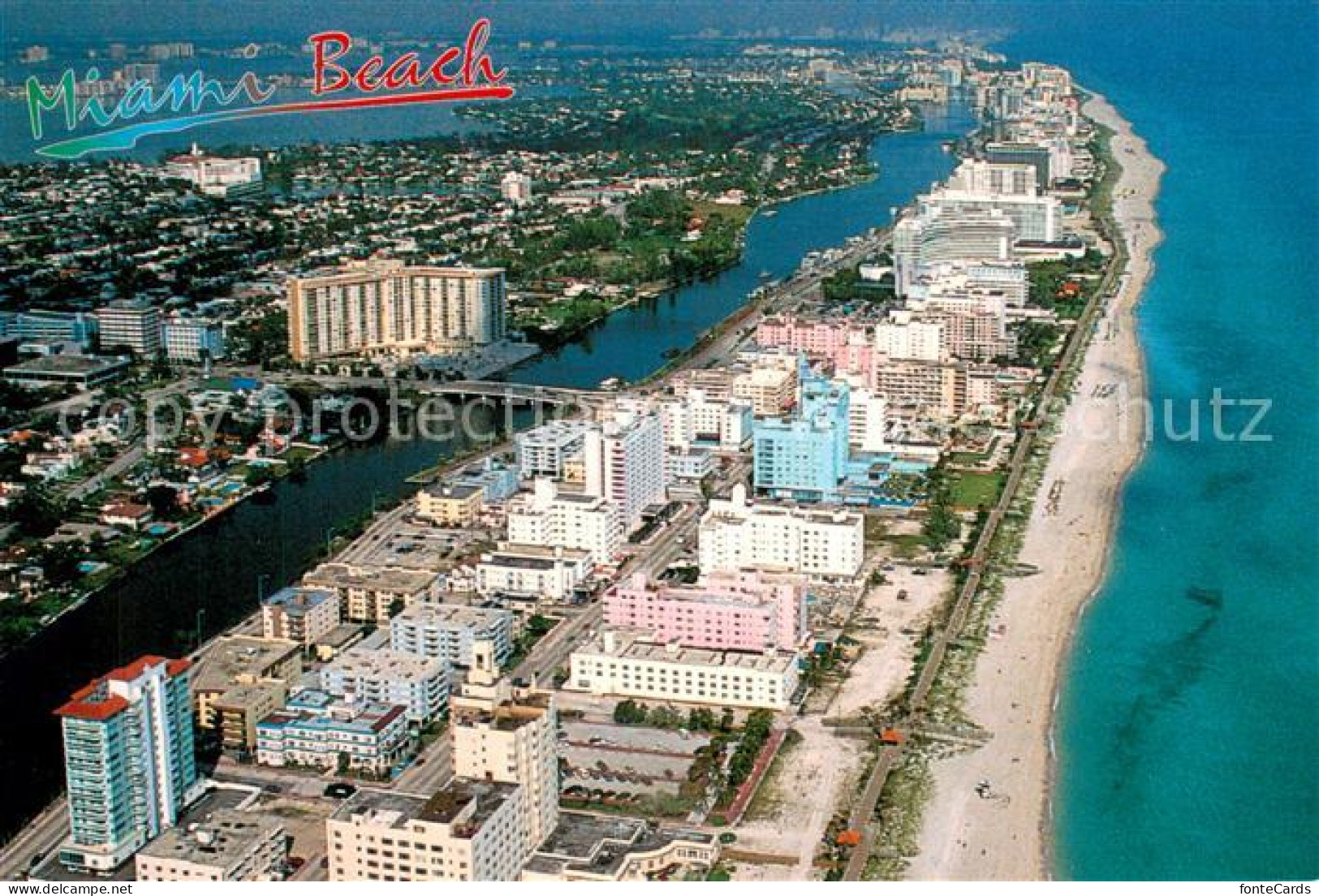 73745455 Miami_Beach Fliegeraufnahme Hotels Along The Oceanfront - Altri & Non Classificati