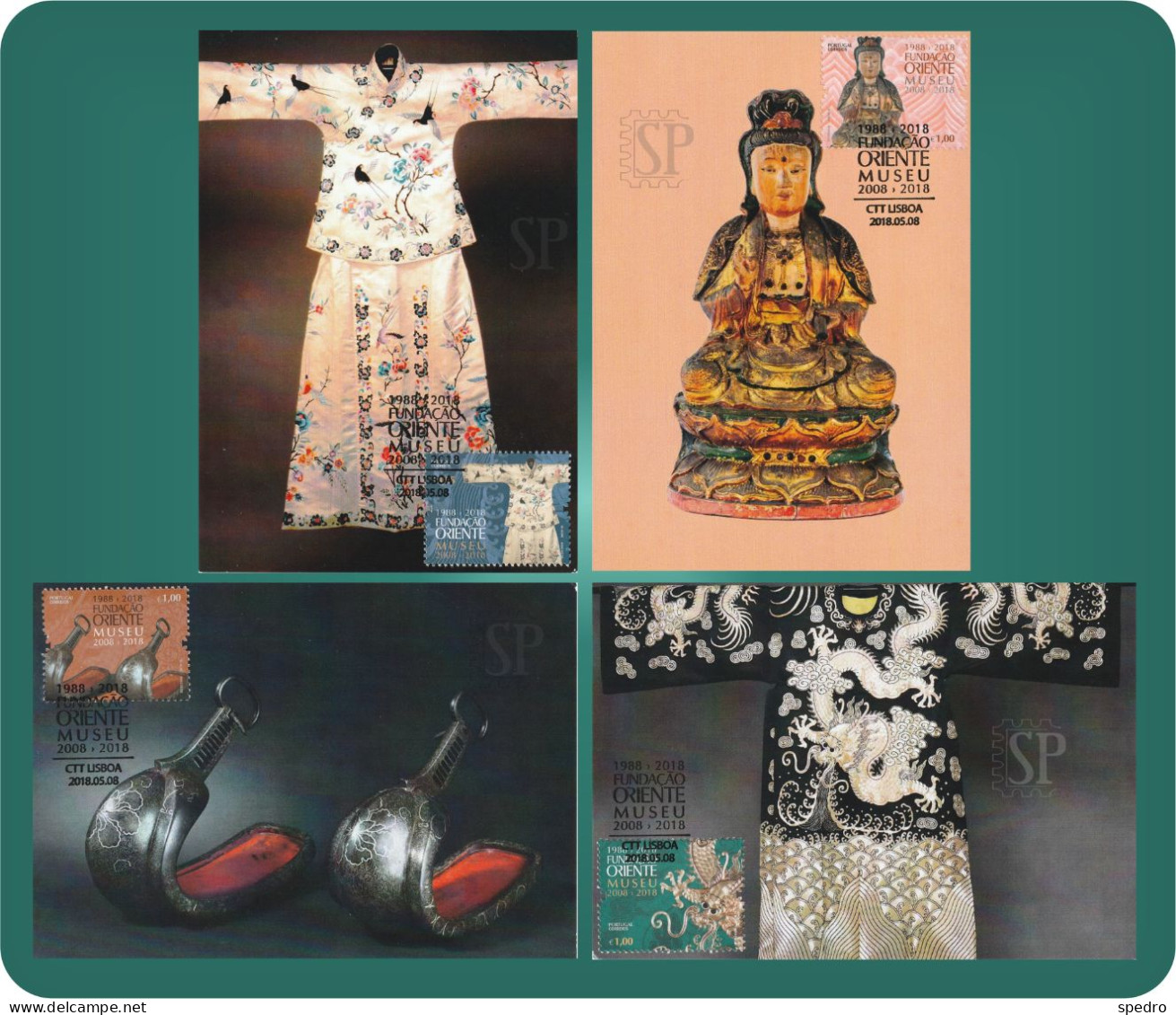 Portugal 2018 30 Anos Da Fundação Oriente 10 Museu Museum Asia Japan Japão China Guan Yin - Cartes-maximum (CM)