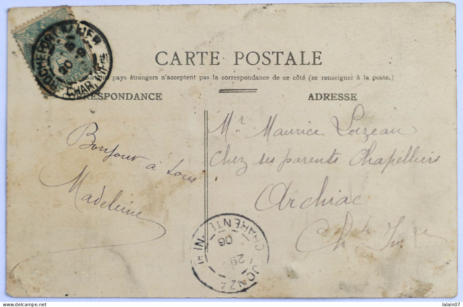 C. P. A. : 17 : ROCHEFORT SUR MER : Le Pigeonnier De L'Abri Des Vieux Marins, Animé, Timbre En 1906 - Rochefort