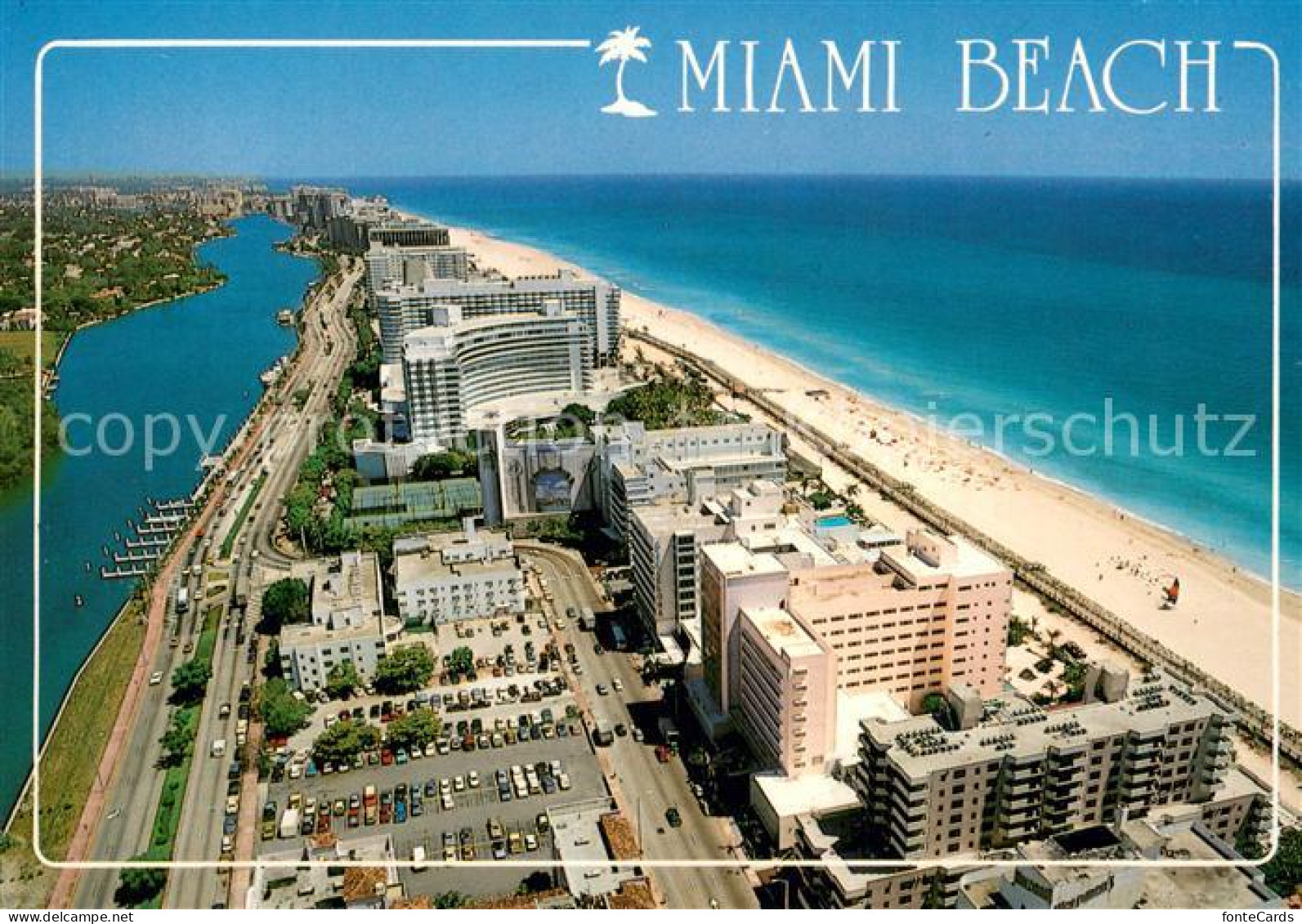 73745451 Miami_Beach Fliegeraufnahme Shawnee Resort And Fontainebleau Hilton Wit - Other & Unclassified