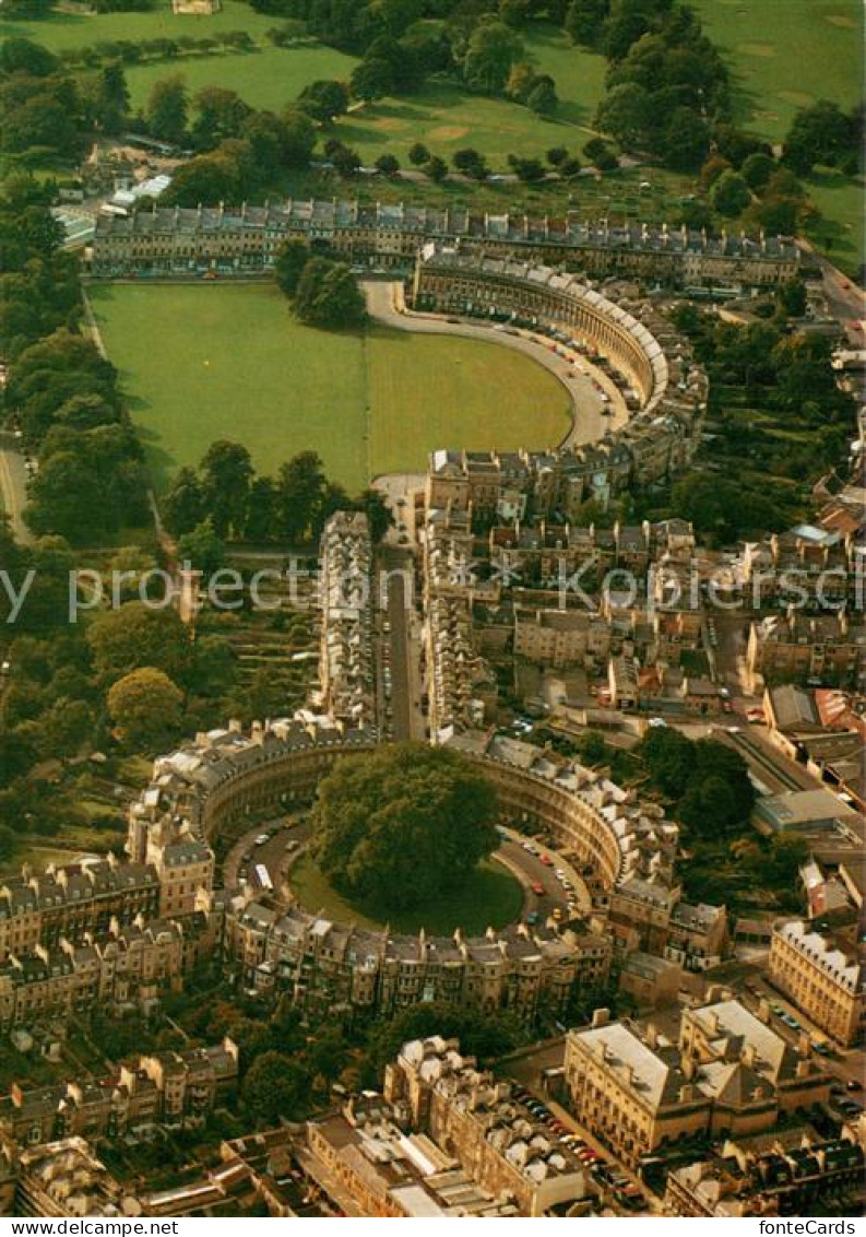 73745323 Bath  UK The Royal Crescent And The Circus Aerial View  - Sonstige & Ohne Zuordnung