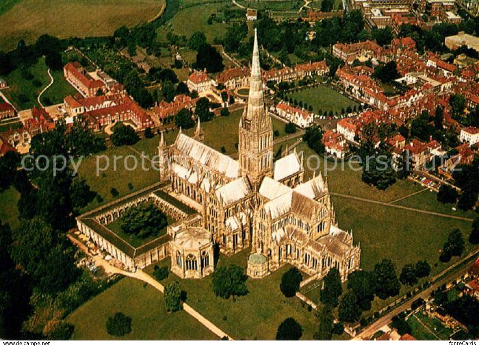 73745312 Wiltshire UK Salisbury Cathedral Aerial View Wiltshire UK - Andere & Zonder Classificatie