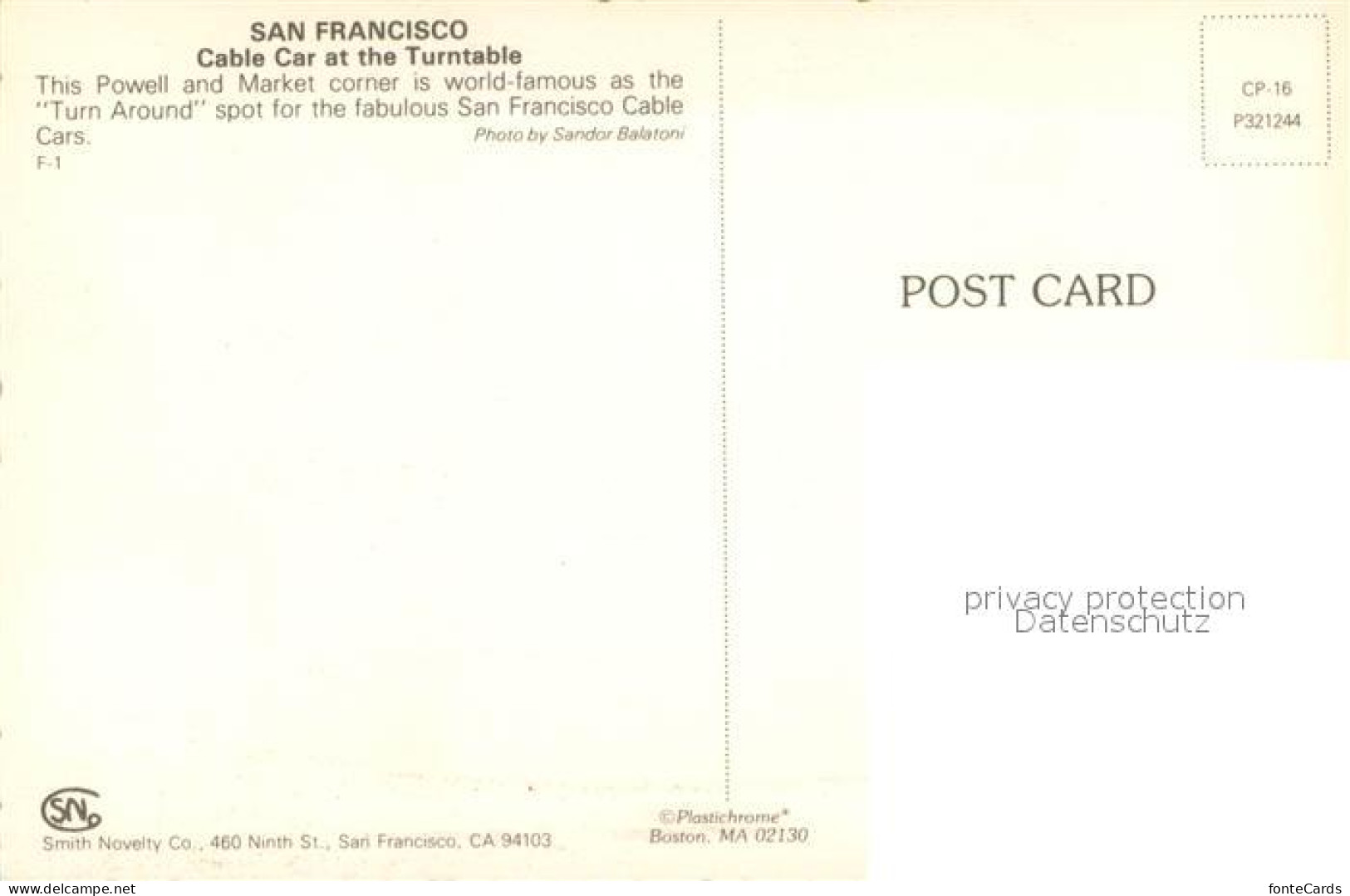 73745222 San_Francisco_California Cable Car At Turntable - Other & Unclassified