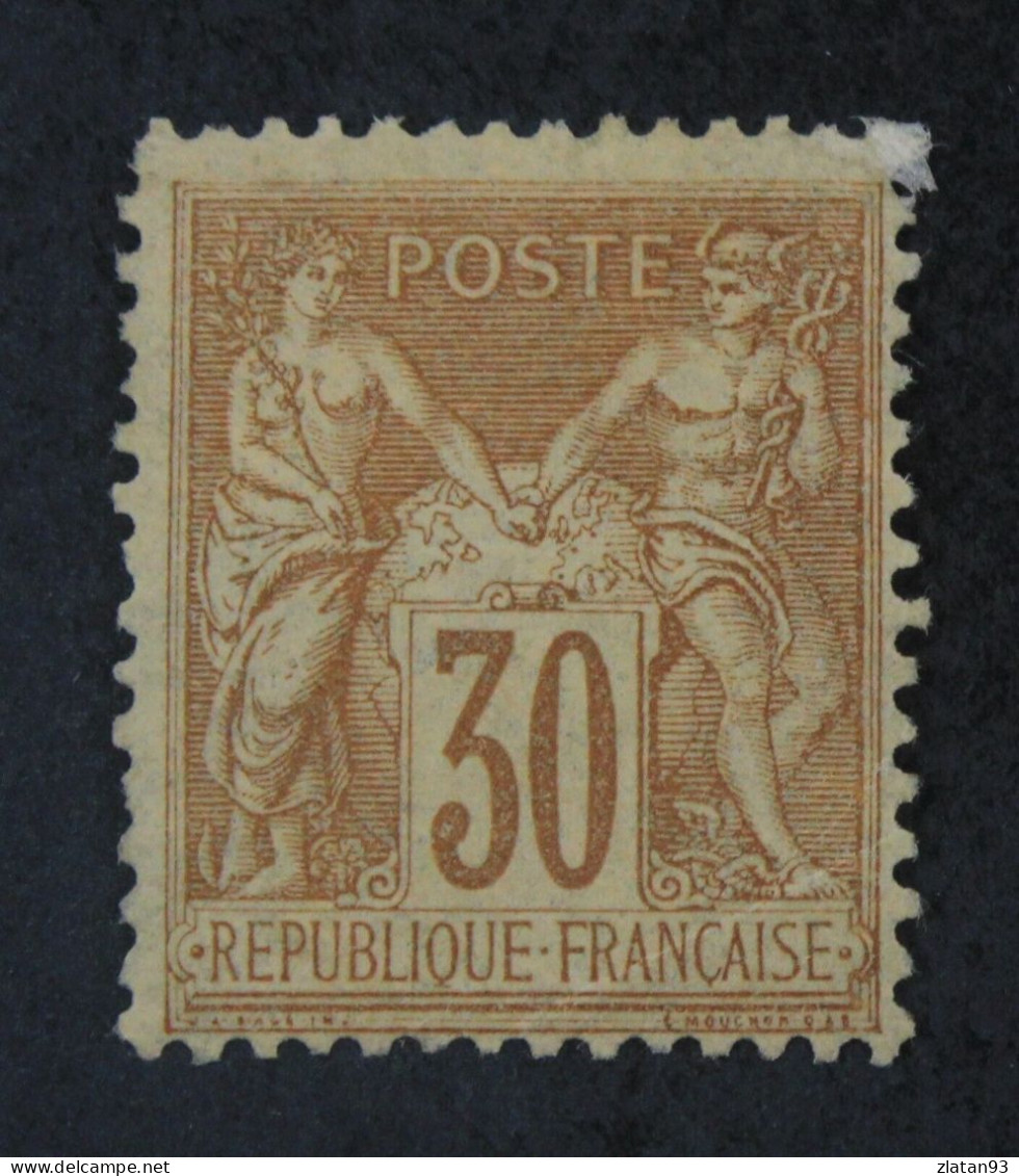 SAGE N°80 30c Brun-Jaune NEUF* - 1876-1898 Sage (Type II)