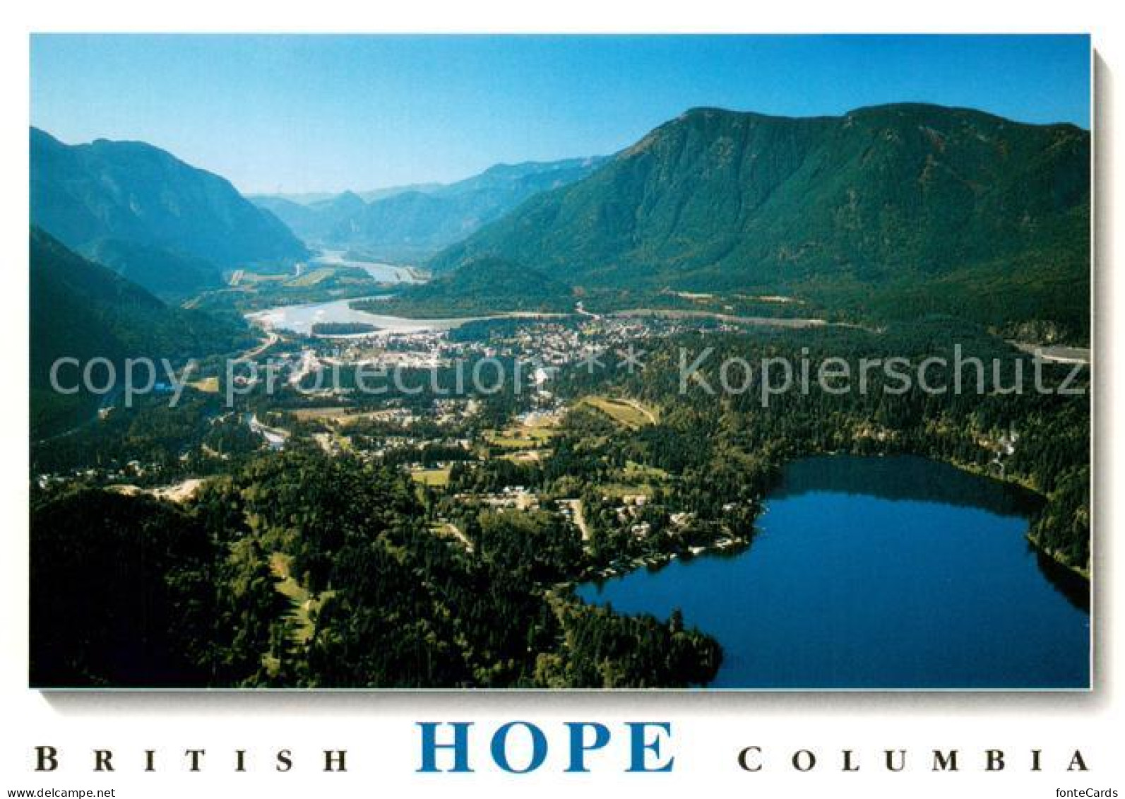 73745191 Hope British Columbia An Aerial View Overlooking Kawkawa Lake And Hope  - Unclassified