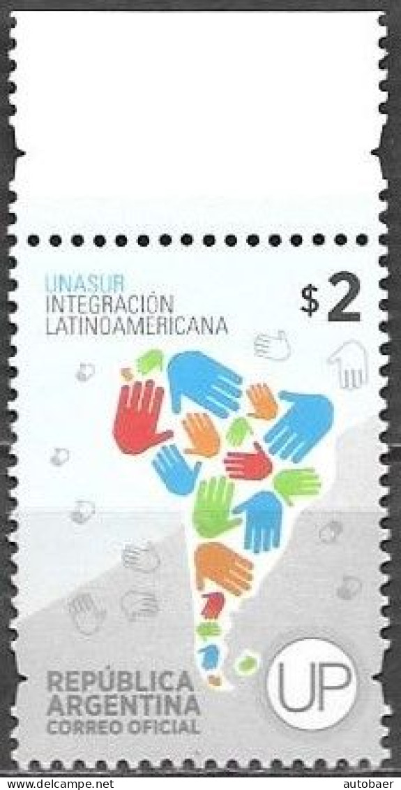 Argentina 2014 Definitives UP Unasur Integracion Latinoamericana Decada Decade Michel 3545 MNH Postfr Neuf** - Unused Stamps