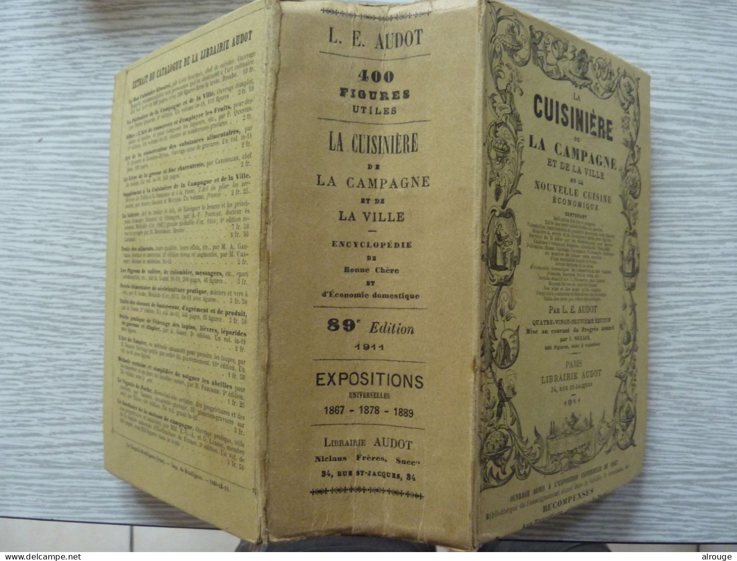 La Cuisinière De La Campagne Et De La Ville Par L.E.Audot, 1911, 400 Figures Dans Le Texte - Gastronomia