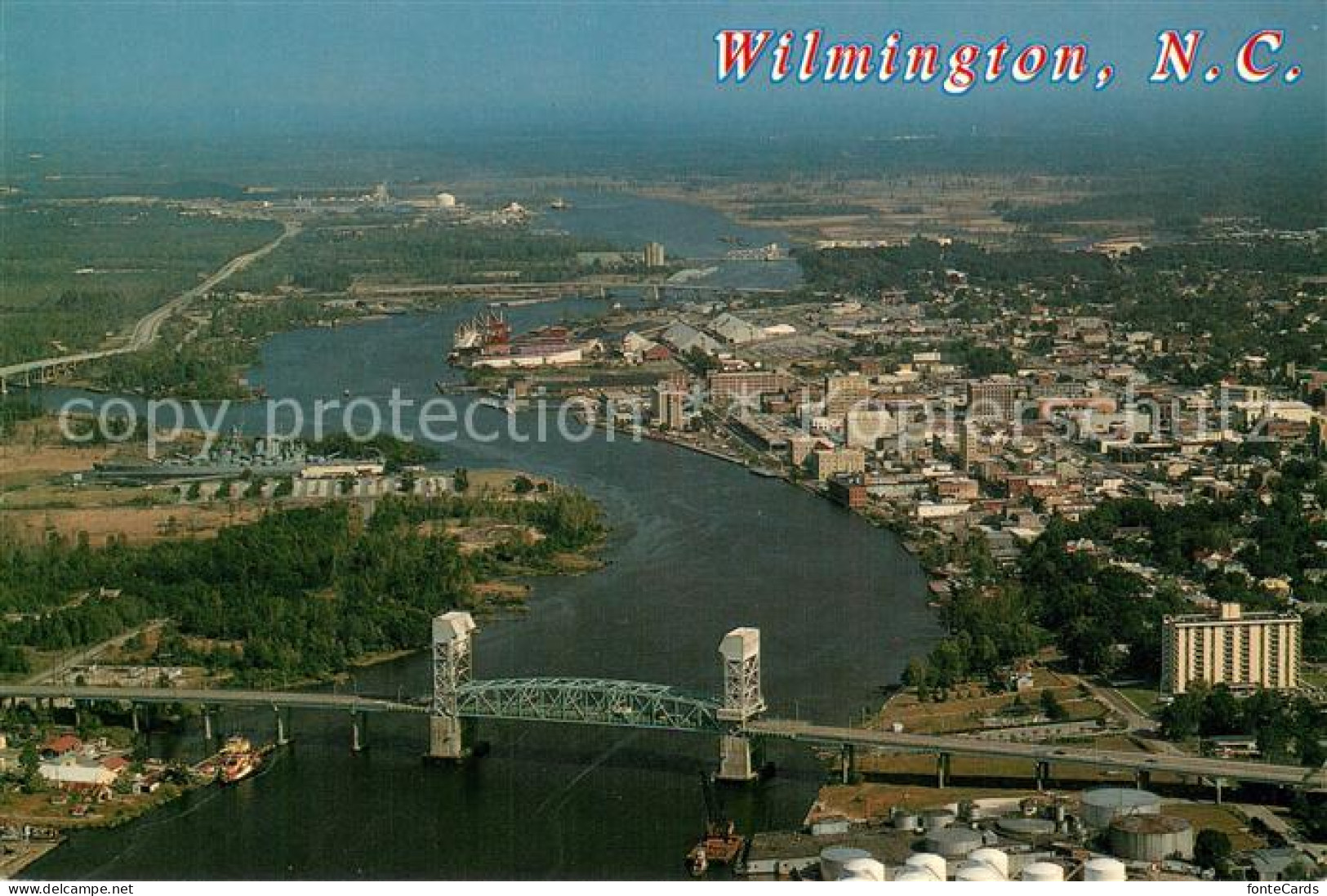 73745174 Wilmington_North_Carolina Aerial View With Cape Fear River  - Other & Unclassified