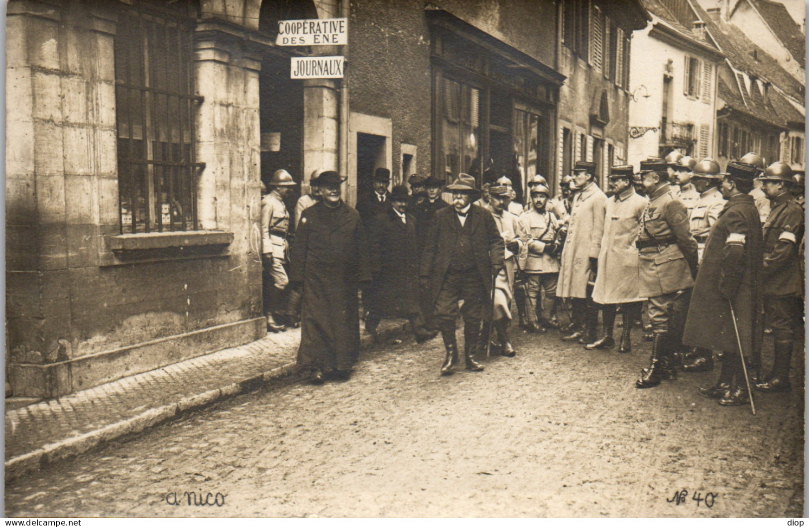 CP Carte Photo D&#039;&eacute;poque Photographie Vintage Militaire Clemenceau Nico WW1 - Guerre, Militaire