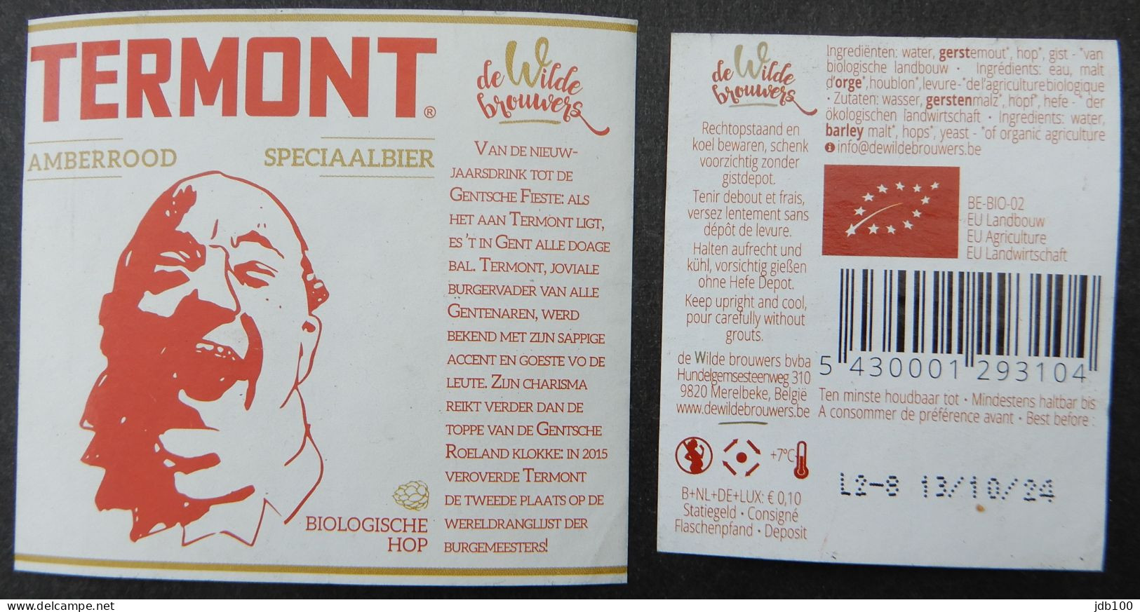 Bier Etiket (7i6), étiquette De Bière, Beer Label, Termont Brouwerij De Wilde Brouwers - Bière