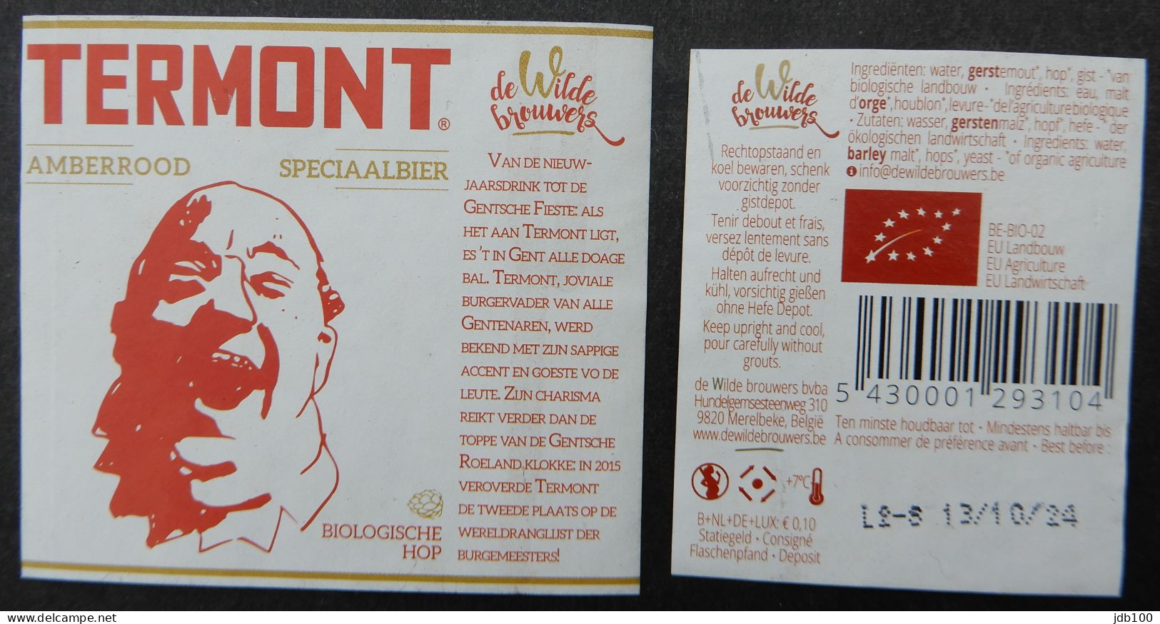 Bier Etiket (7i7), étiquette De Bière, Beer Label, Termont Brouwerij De Wilde Brouwers - Birra